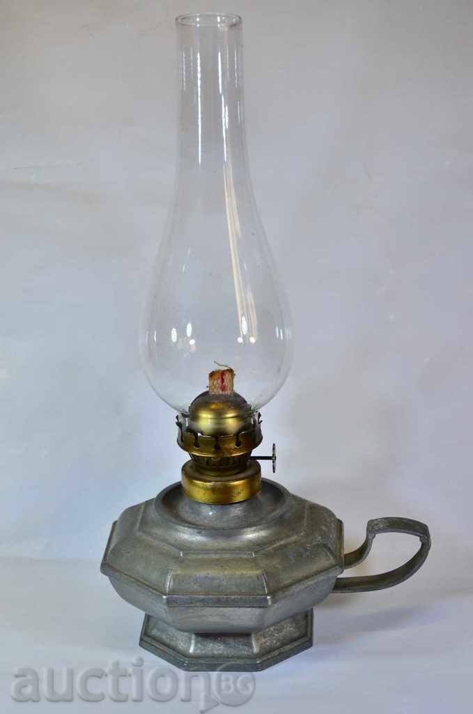 Decorative zinc gas lamp.