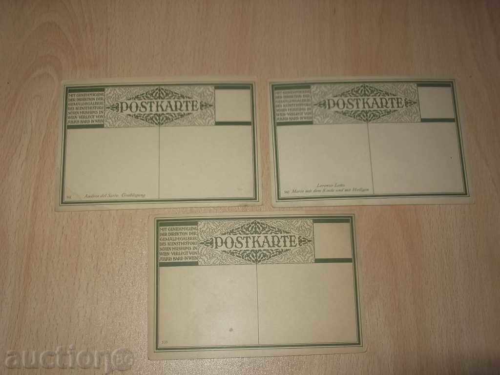 № 1158 lot of old postcards - art ... 3 pcs. - 6 № 1158 lot of old postcards - art ... 3 pcs. - 6