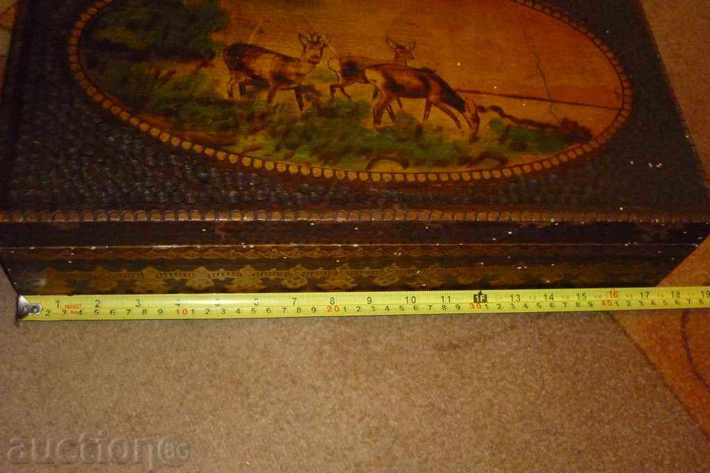 Ancient wooden pyrographic box - Kingdom of Bulgaria with price 69.00 BGN | € 35.28