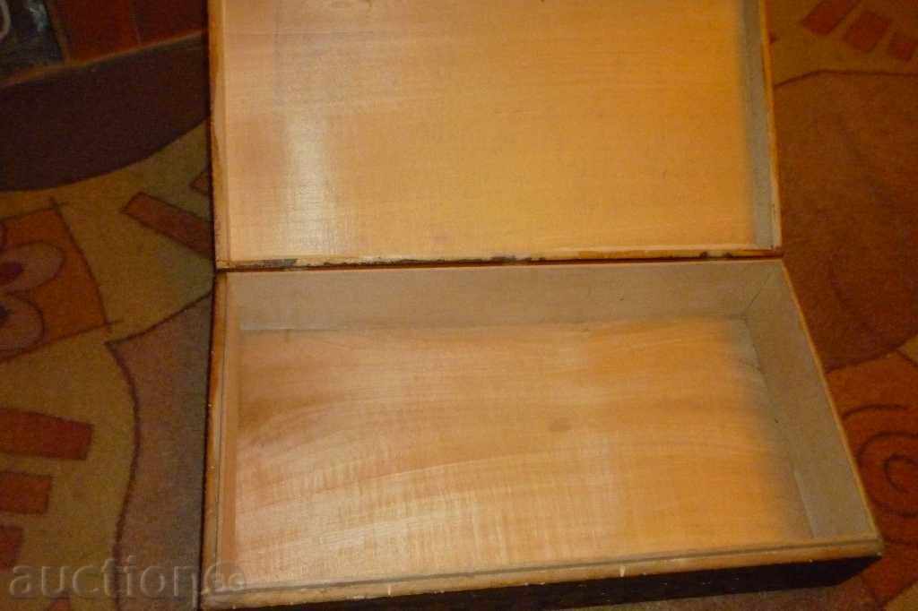 Auction  Ancient wooden pyrographic box - Kingdom of Bulgaria