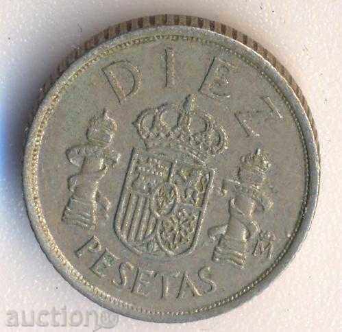 Spania, pesetas Diez 1984