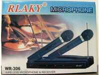 Δύο ασύρματα μικρόφωνο τραγουδιού με δέκτη WR-306 / Realky /