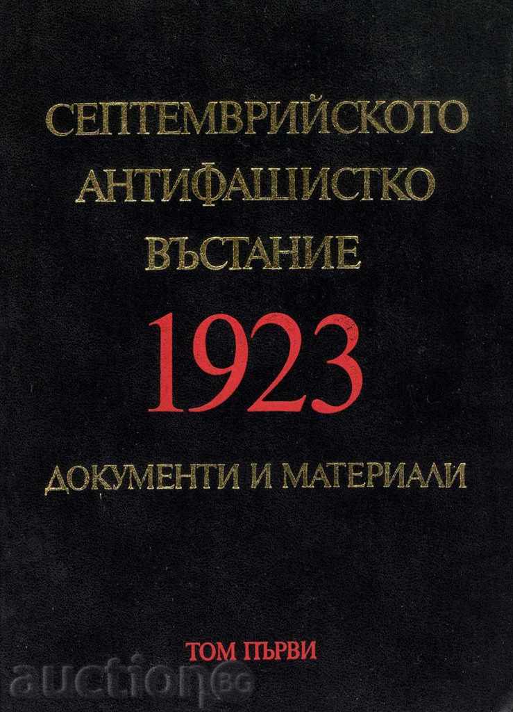 The September Anti-fascist Uprising 1923 Volume 1