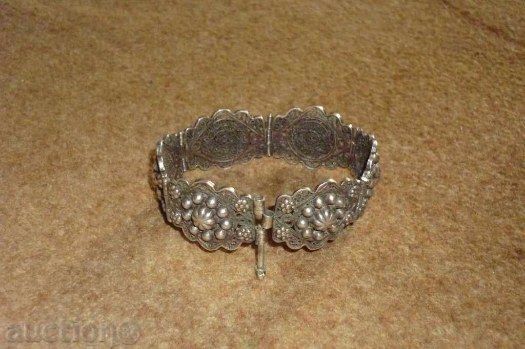 Αντίκα οθωμανικό ασημένιο βραχιόλι - φιλιγκράν και κοκκοποίηση - 5 Αντίκα οθωμανικό ασημένιο βραχιόλι - φιλιγκράν και κοκκοποίηση - 5