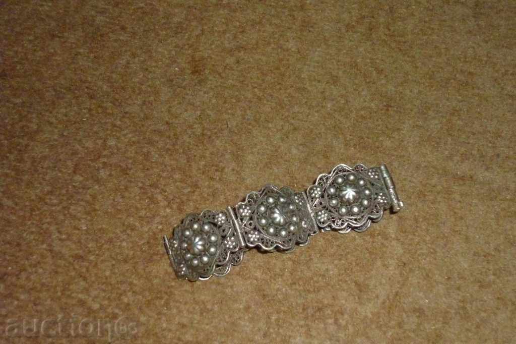 Αντίκα οθωμανικό ασημένιο βραχιόλι - φιλιγκράν και κοκκοποίηση - 6 Αντίκα οθωμανικό ασημένιο βραχιόλι - φιλιγκράν και κοκκοποίηση - 6