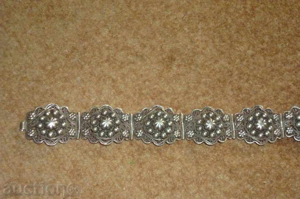Αντίκα οθωμανικό ασημένιο βραχιόλι - φιλιγκράν και κοκκοποίηση - 7 Αντίκα οθωμανικό ασημένιο βραχιόλι - φιλιγκράν και κοκκοποίηση - 7