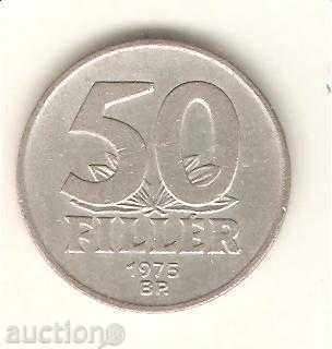 +Унгария  50  филера  1975 г.