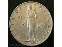 10 λίρες 1953, Βατικανό