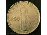 50 liras 1955, Vatican