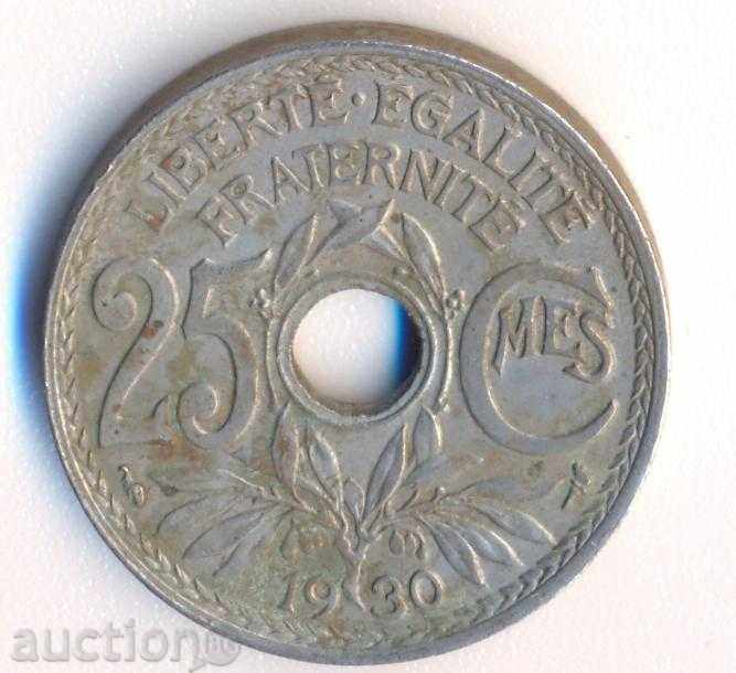 Франция 25 сантима 1930 година