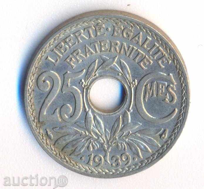 Франция 25 сантима 1930 година