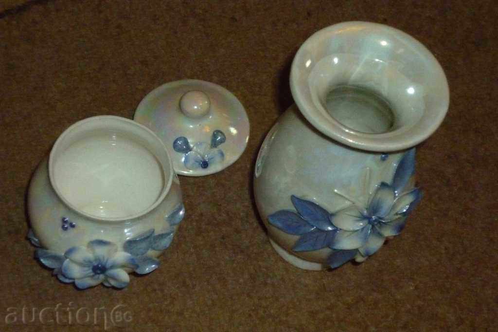 Delivery of Set of porcelain vases and sugar bowl Delivery of Set of porcelain vases and sugar bowl