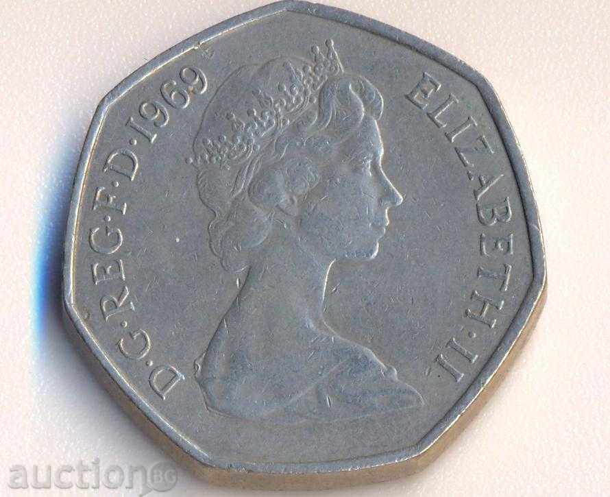 Великобритания 50 пенса 1969 година с цена € 0.82 | 1.60 лв.