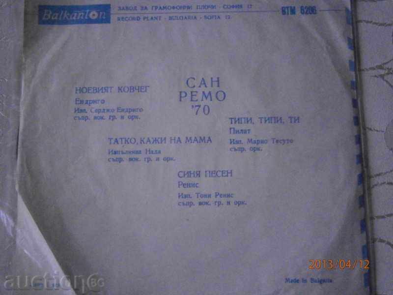 Auction SAN REMO 1970 - small plate - BALKANTON - VTM 6206 Auction SAN REMO 1970 - small plate - BALKANTON - VTM 6206