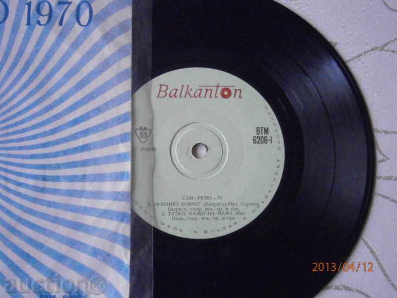Delivery of SAN REMO 1970 - small plate - BALKANTON - VTM 6206 Delivery of SAN REMO 1970 - small plate - BALKANTON - VTM 6206