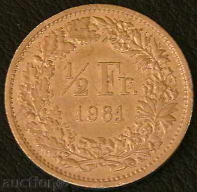 1/2 franc 1981, Elveția