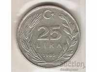 Turcia 25 de lire sterline 1985