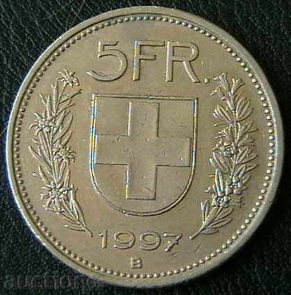 5 франка 1997, Швейцария с цена € 6.49 | 12.69 лв.