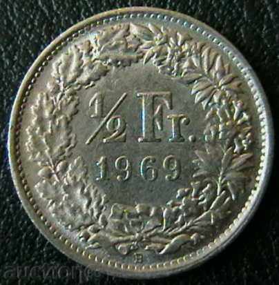 1/2 franc 1969, Elveția