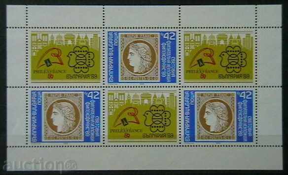1989 SFI "Fileksfrans '89" perforat. Toll-bloc.