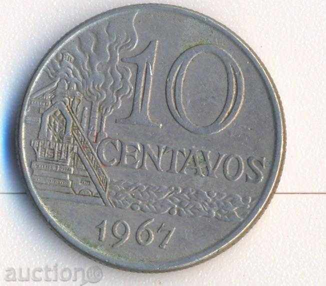 Brazilia 10 centavos 1967
