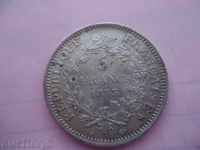 5 франка 1873 А Франция
