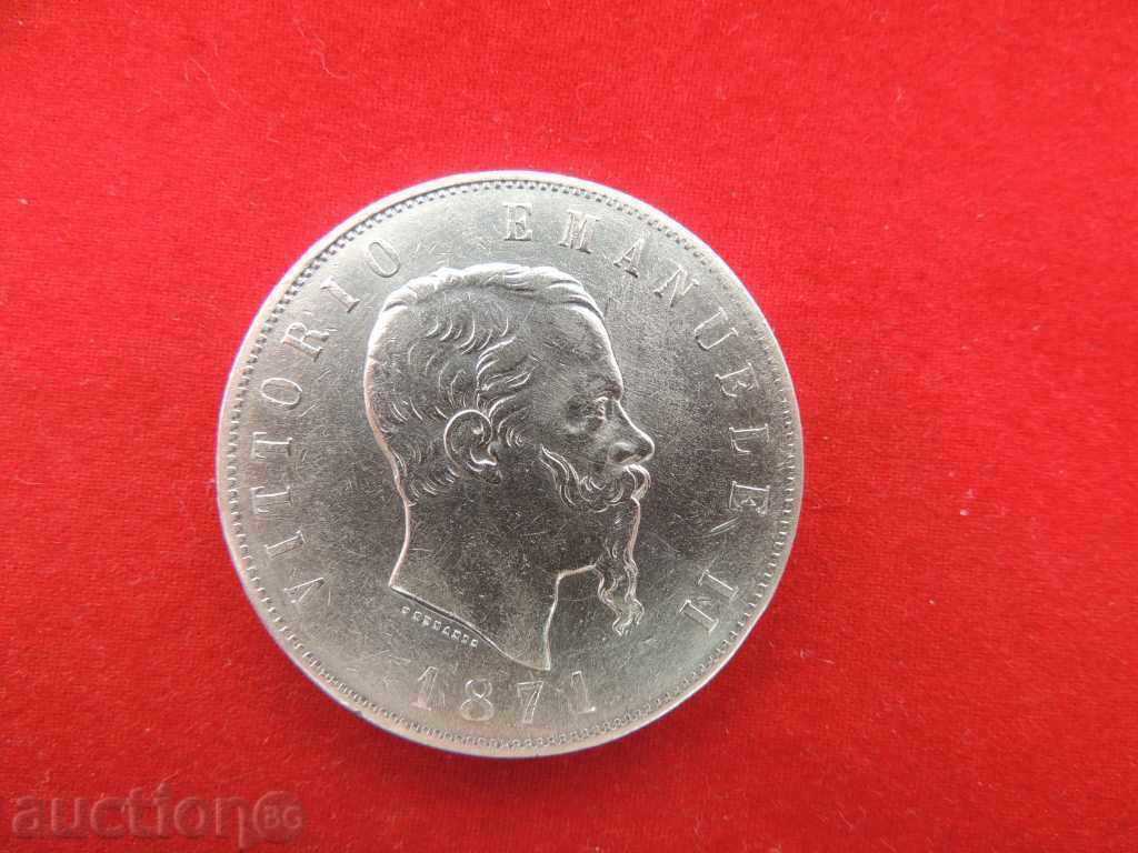 5 lire 1871 M Italia argint - COMPARA & EVALUAZĂ ! NU CHINA! cu preț € 68.85 | 134.66 BGN 5 lire 1871 M Italia argint - COMPARA & EVALUAZĂ ! NU CHINA! cu preț € 68.85 | 134.66 BGN