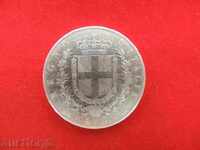 5 lire 1871 M Italia argint -CALITATE- NU MADE IN CHINA !
