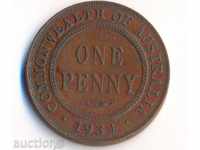 Australia 1 penny 1934 year