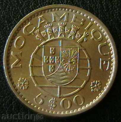 5 ескудо 1973, Мозамбик