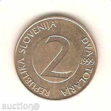 +Словения  2  толара  1999 г.