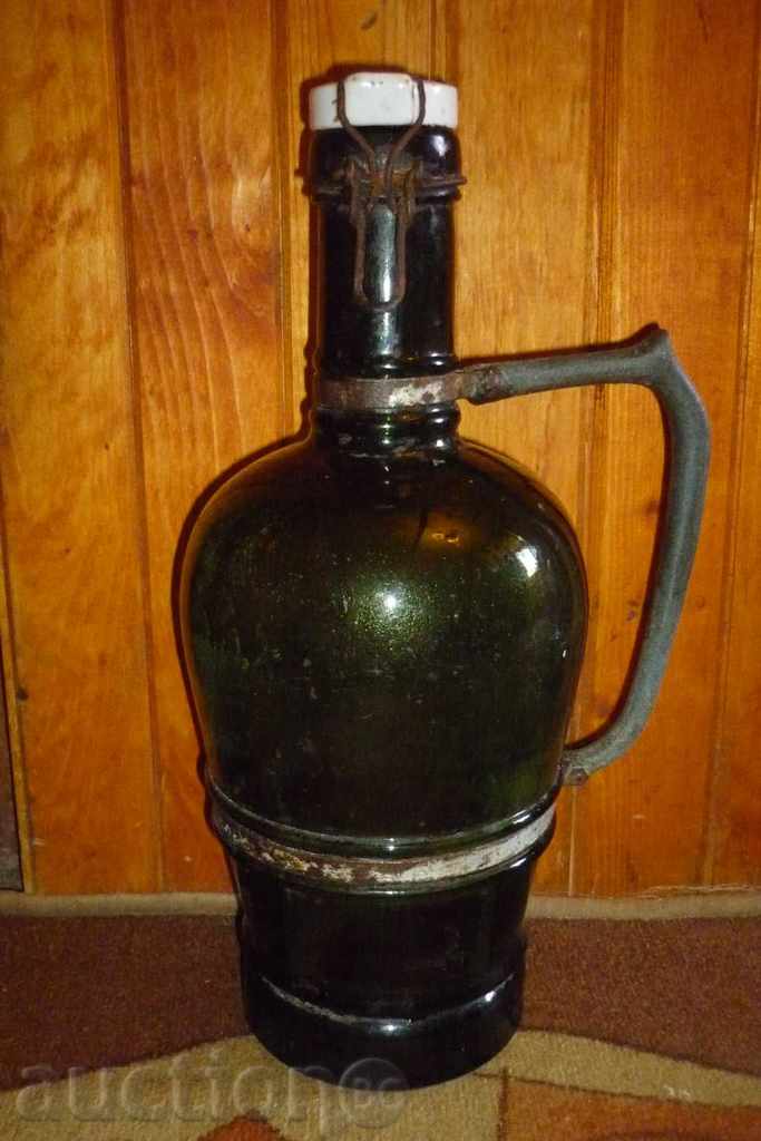 Старинна бутилка, дамаджана, шише, кана, стъкло, ваза