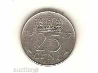 + Ολλανδία 25 σεντς 1967