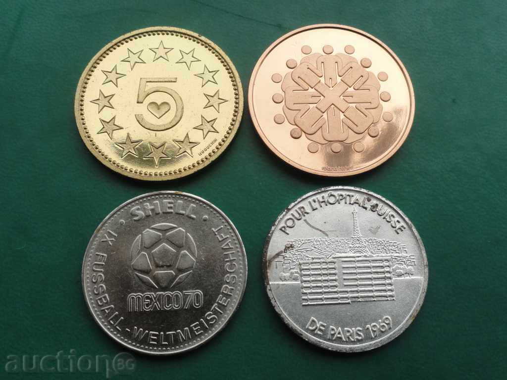 Lot medals and tokens - 6 Lot medals and tokens - 6