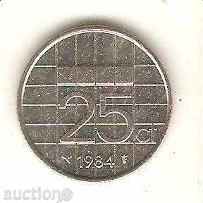 +Холандия  25 цента    1984 г.