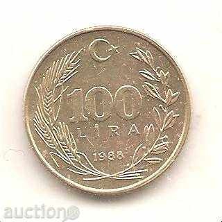 Τουρκία + 100 λίρες το 1988