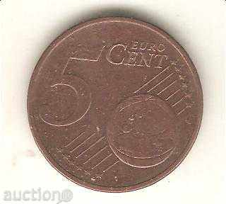 + Austria 5 euro cents 2002