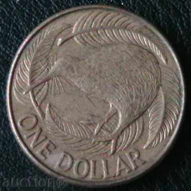 1 долар 1990, Нова Зеландия