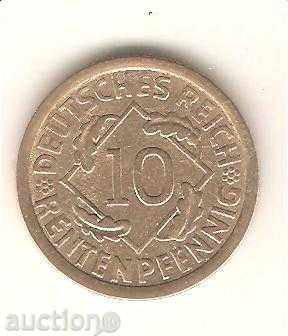 Γερμανία 10 rentenpfeniga 1924 A