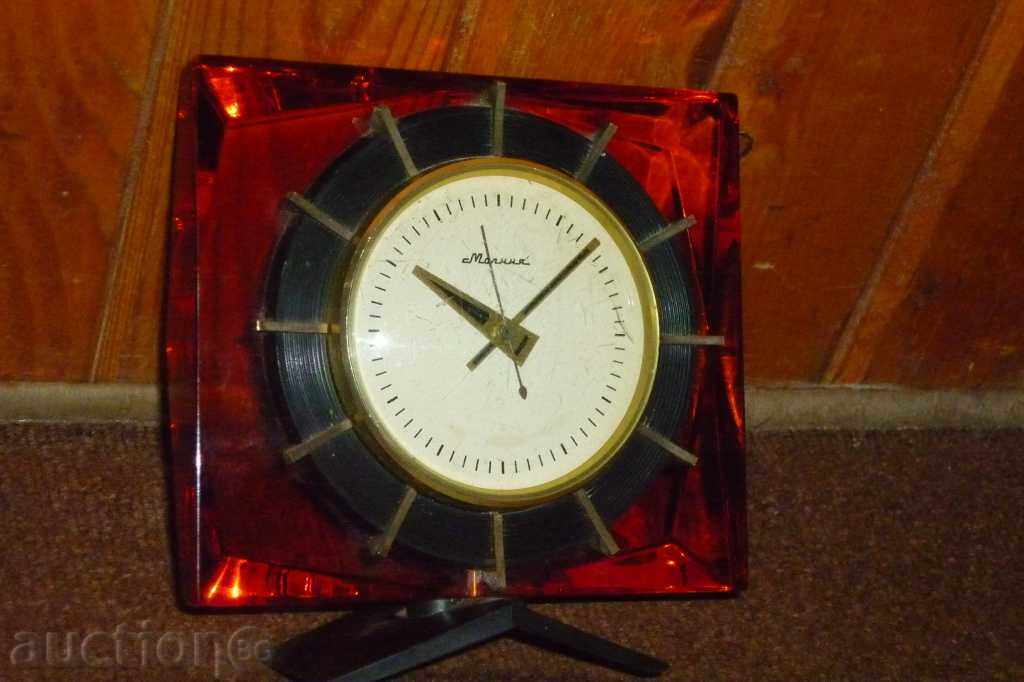 Desktop clock "MALIA", social realism, alarm clock