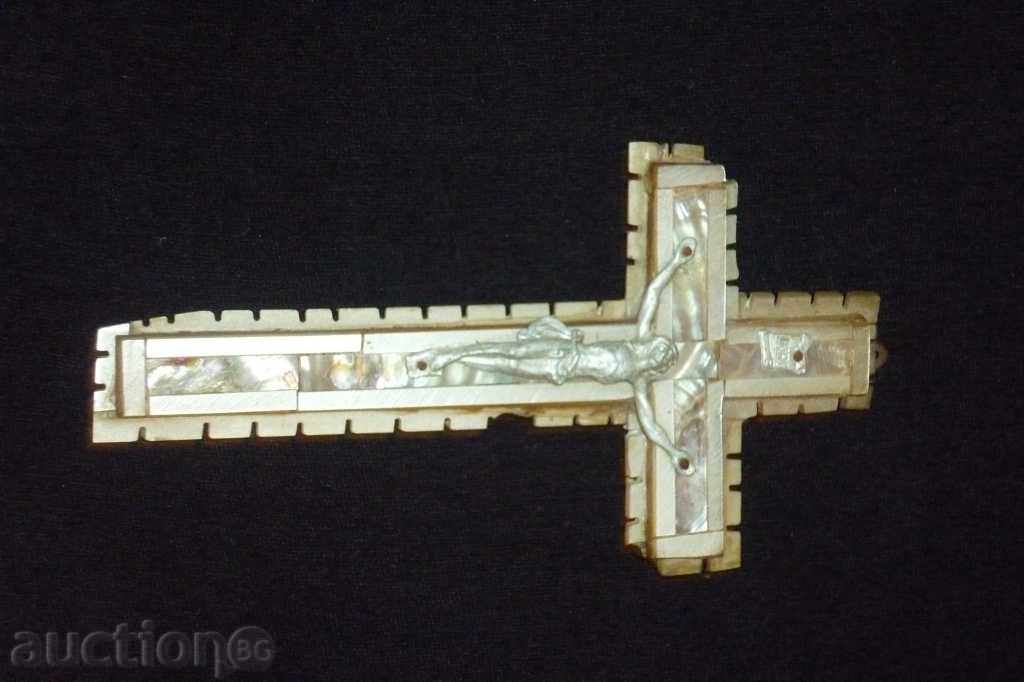Cross from mother of pearl, bible, gospel, icon, candela, mina with price 120.00 BGN | € 61.36 Cross from mother of pearl, bible, gospel, icon, candela, mina with price 120.00 BGN | € 61.36