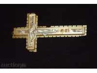 Cross from mother of pearl, bible, gospel, icon, candela, mina