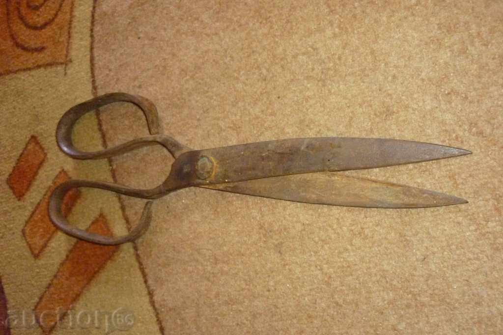 Old forged scissors, knife, wrought iron - 5