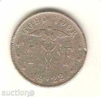 +Белгия  1  франк  1922 г.  холандска легенда