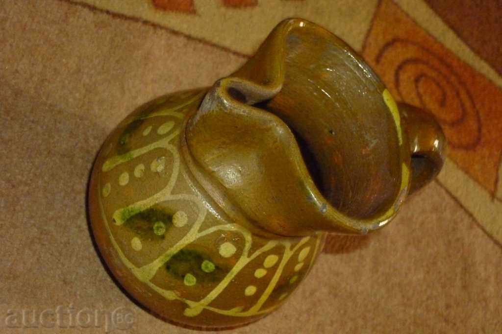 Старинен глинен крондир, каничка, керамика, кана, гърне - 5 Старинен глинен крондир, каничка, керамика, кана, гърне - 5