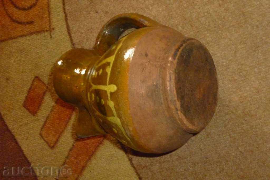 Старинен глинен крондир, каничка, керамика, кана, гърне - 6 Старинен глинен крондир, каничка, керамика, кана, гърне - 6