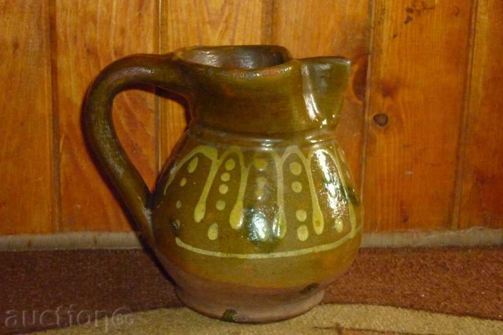 Старинен глинен крондир, каничка, керамика, кана, гърне - 7 Старинен глинен крондир, каничка, керамика, кана, гърне - 7