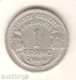 + Franța un franc în 1949