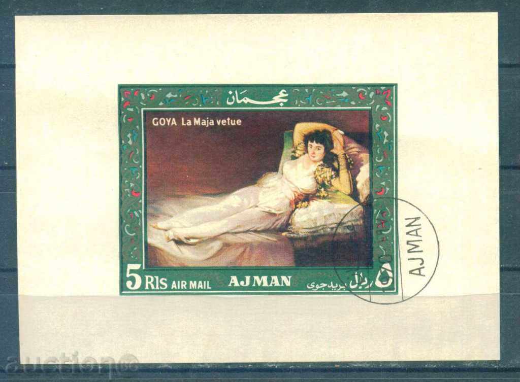 31K188 / Ajman - ART femeie frumoasă Goya BLOC