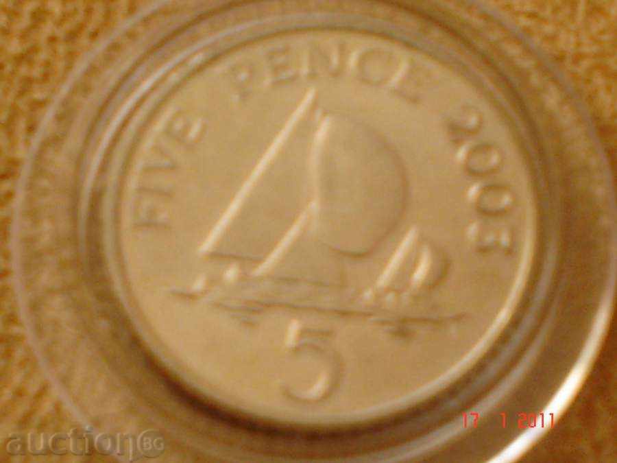 +++ 5 pence 2003 Jersey-UK MINT Capsule +++